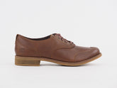 Womens Timberland Classic 8547A Brown Leather Oxford Shoes Casual Lace Up Shoes