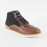 Mens Timberland Newmarket A17A3 Brown / Black Leather Fabric Lace Up Boots
