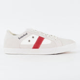 Mens Timberland EK Glastenbury Ox 9609A Off White Leather Lace Up Casual Trainer