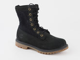 Womans Timberland Open Weave A13R1 Black Leather Lace Up Chukka Winter Boots