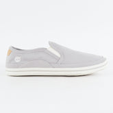 Mens Timberland EK Casco Bay 5216R Light Grey Canvas Slip On Casual Shoes