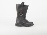 Kids Timberland Mid Biker 80848M Black Leather Girls Zip Up Boots