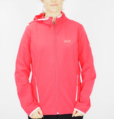 Womens Jack Wolfskin Turbulence 1303652 Pink Guava Hooded Light Hiking Jacket