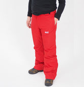 Mens Jack Wolfskin Powder Mountain 1112041 Red Lacquer Warm Hiking Trousers