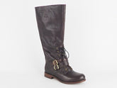 Womens Timberland Lucille 20645 LeatherDark Brown Zip Up Buckle High Boots