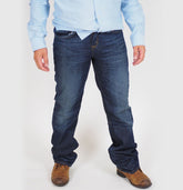 Mens The Original Ben Sherman Beat DMB64DS Loose Fit Dark Blue Denim Trousers