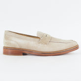 Mens J. Shoes Ravenwood U1003 Taupe Leather Slip On Smart Casual Loafer Shoes