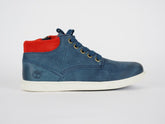 Boys Timberland Groveton A18KV Navy Leather Zip Up Chukka Boots