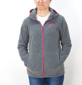 Womens Jack Wolfskin Ledro 5007701 Grey Heather Warm Hooded Fleece Sweatshirt