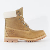 Womens Timberland 6 Inch Premium 8229A Khaki Leather Lace Up Waterproof Boots