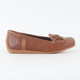 Womens Timberland EK Caska Moc 3731RW Medium Brown Leather Slip On Casual Shoes