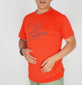 Mens Jack Wolfskin Baselayer 5007841 Bright Pumpkin Casual Short Sleeve T Shirt