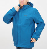 Mens Jack Wolfskin Laconic 1106431 Moroccan Blue Windproof Hooded Hiking Jacket