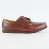 Mens Timberland Newmarket Campmoc 42547 Medium Brown Leather Laced Casual Shoes