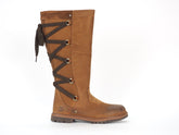 Womens Timberland Premium Tundra 87378 Brown Leather Zip Up Tall Casual Boots