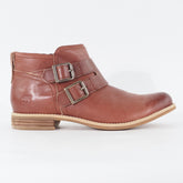 Womens Timberland EK Savin Hill Double Buckle 8412B Brown Leather Zip Up Boots