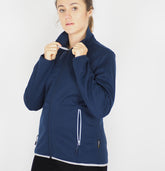 Womens Jack Wolfskin Velour Fleece 1707561 Zip Up Midnight Blue Sweatshirt