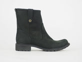Womens Timberland Stoddard Ankle 8569A Black Leather Pull On Winter Boots