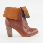 Womens Timberland Stratham Heights 8621A Tan Waterproof Leather Folded Boots