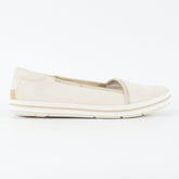 Womens Timberland EK Casco Bay 8312B Off White Leather Slip On Casual Shoes