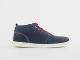 Juniors Boys Timberland Groveton 3291A Navy Leather Side Zip Shoes Chukka Boots