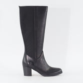 Womens Timberland Knee High A1RAW Black Leather Zip Up Casual Heeled Boots