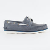 Mens Timberland Classic 2 Eyed 29588 Navy Blue Leather Lace Up Casual Boat Shoes