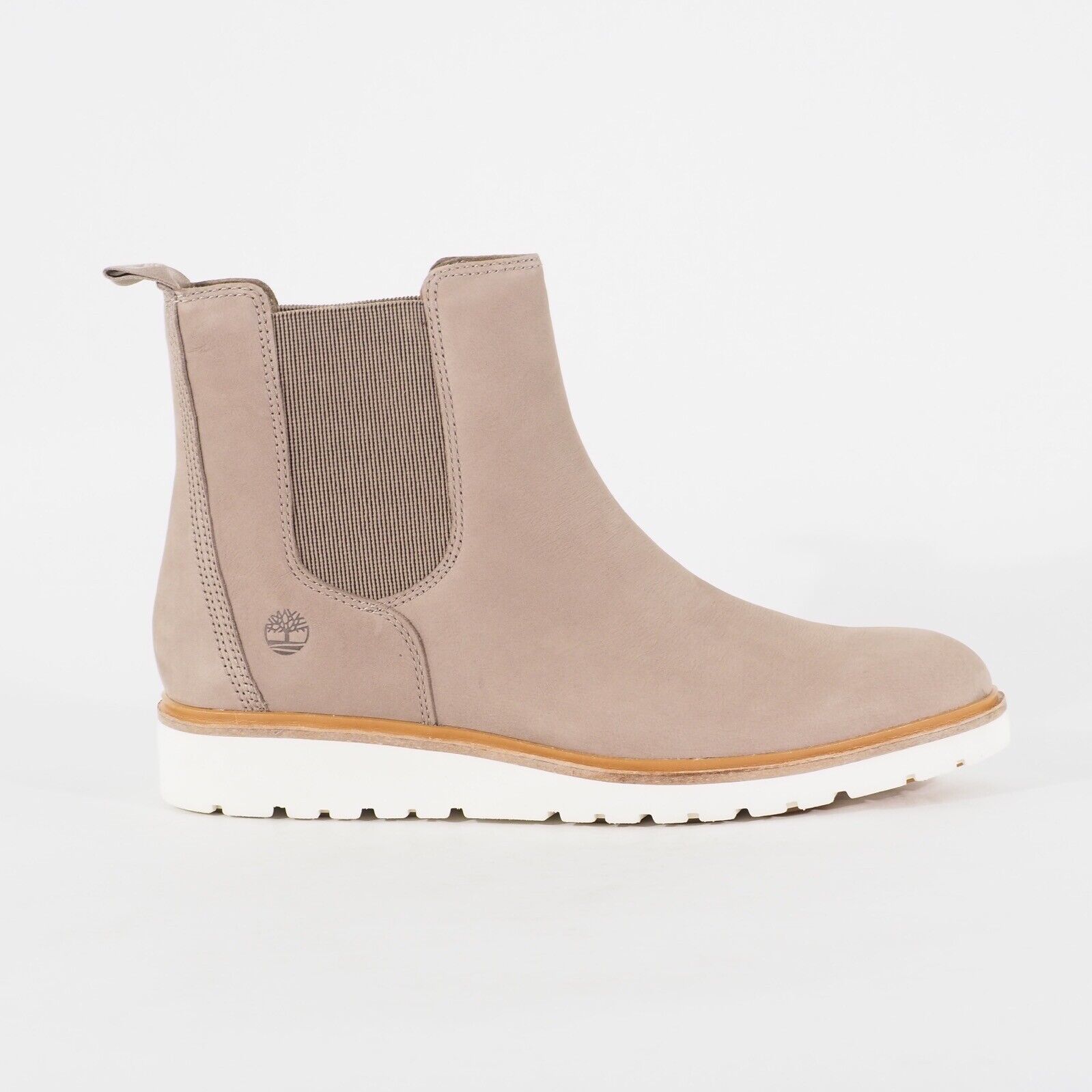 Womens Timberland Ellis Street Chelsea A1PF7 Taupe Leather Pull On Walking Boots UK 8 EU 41.5
