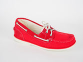 Womens Timberland Classic 2 Eye A14LV Red Fabric Textured Boat Shoes - London Top Style
