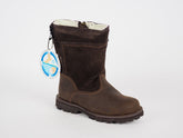 Infants Timberland Asphalt 1184R Brown Leather Side Zip Warm Kids Tall Boots