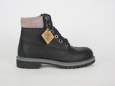 Juniors Timberland 6 In Classic 20954 Black Leather Lace Up Kids Chukka Boots
