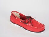 Womens Timberland EK Classic 8357A Coral Leather 2 Eye Lace Up Casual Boat Shoes