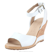 Womens Timberland Maeslin Cork 42680 White Leather Light High Heel Sandals