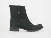 Womens Timberland Stoddard Ankle 8569A Black Leather Pull On Winter Boots