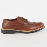 Mens Timberland EK Stormbucks 9743A Tan Leather Lace Up Smart Brogue Shoes