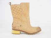 Womens Timberland Apley Mid 1618RW Beige Leather Pull On Waterproof Ladies Boots