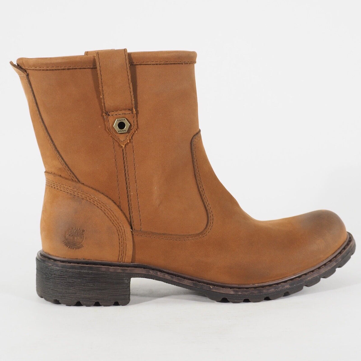 Womens Timberland EK Stodard 8700A Brown Leather PullOn Waterproof Walking Boots