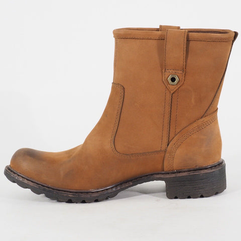 Womens Timberland EK Stodard 8700A Brown Leather PullOn Waterproof Walking Boots