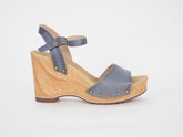 Womens Timberland EK Tilden 8918A Blue Leather Backstrap High Heel Sandals