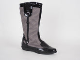 Womens Timberland Cohasset 11646 Black PU Fabric Pull On Tall Boots