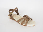 Womens Timberland EK Ankle Strap 8058R Brown Leather Casual Flat Summer Sandals