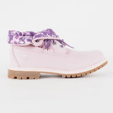 Womens Timberland Roll Top Nubuck A27MC Pink Leather Lace Casual Walking Boots