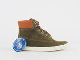 Boys Timberland Cupsole 6779R Green Leather Casual Lace Up Trainers Chukka Boots