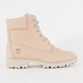 Womens Timberland 6 Inch Classic A1XE9 Beige Leather Lace Casual Walking Boots