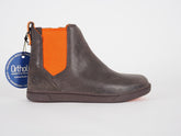 Boys Timberland Groveton A18OK Mulch Brown Leather Zip Up Chelsea Boots