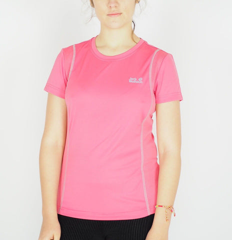 Womens Jack Wolfskin 5006241 Rosebud Slim Breathable Short Sleeve Sports T-Shirt