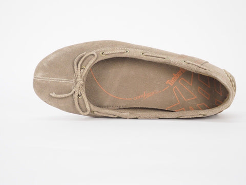 Womens Timberland Baldaci 83396 Taupe Suede Slip On Ballerina Light Ladies Shoes