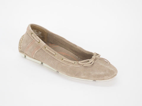 Womens Timberland Baldaci 83396 Taupe Suede Slip On Ballerina Light Ladies Shoes