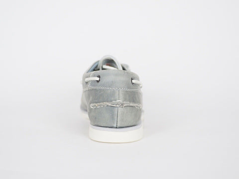 Junior Girls Timberland 2 Eye 4690R Grey Leather Boat Shoes UK 5
