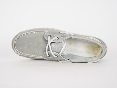 Junior Girls Timberland 2 Eye 4690R Grey Leather Boat Shoes UK 5